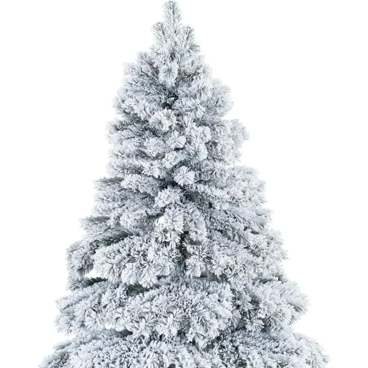 6.5ft Snow Flocked Christmas Tree with Lights