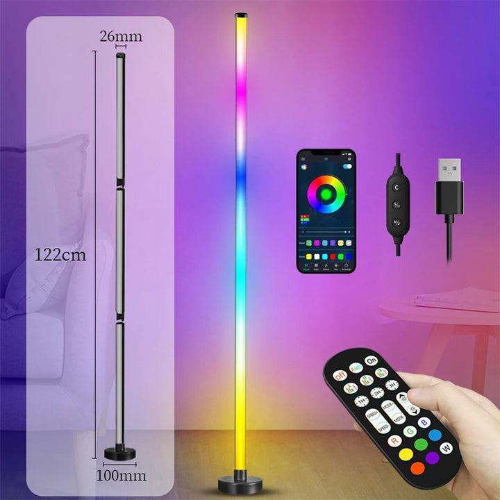 RGB LED Floor Lamp Remote APP Control Music Sync